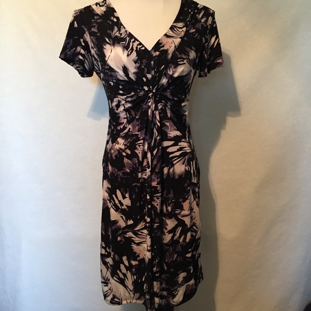 Daisy Fuentes Sz Small Black Purple Pink Dress